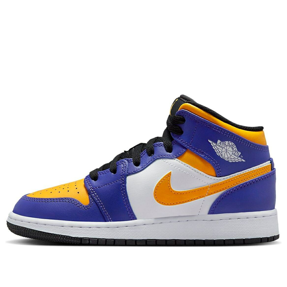 ナイキ ジョーダン ミッド 'LAKERS PURPLE' ジュニア キッズ JORDAN (GS) AIR 1 MID DQ8423-517 / WHITEBLUEYELLOW ベビー マタニティ スニーカー|スニケス