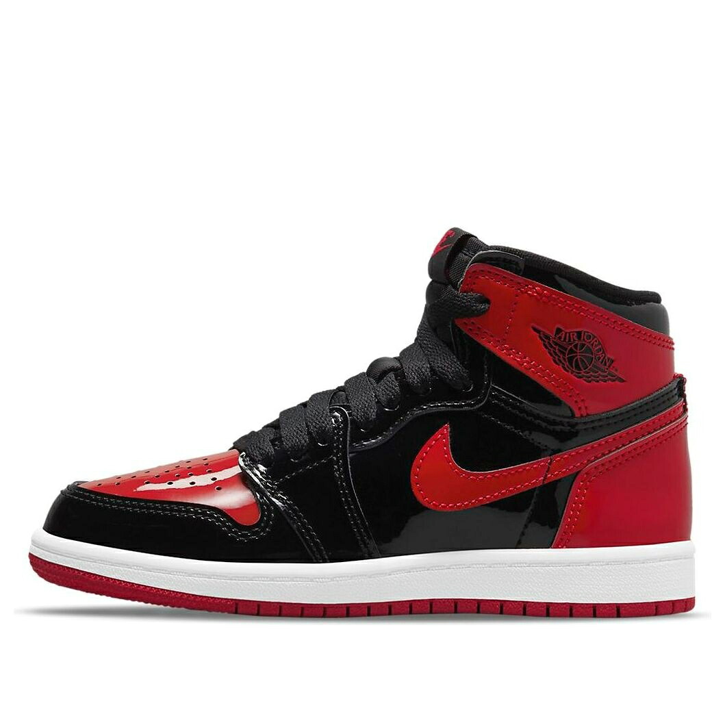 ナイキ ジョーダン ご機嫌 黒いこと 黒いこと 白いこと 白いこと 赤 赤いこと \u0027PATENT BRED\u0027 御坊っちゃん キッズ JORDAN (なおなお書き) AIR 1 RETRO HIGH OG AQ2664-063 / BLACK WHITE VARSITY RED もの言う花 マタニティ スニーカー