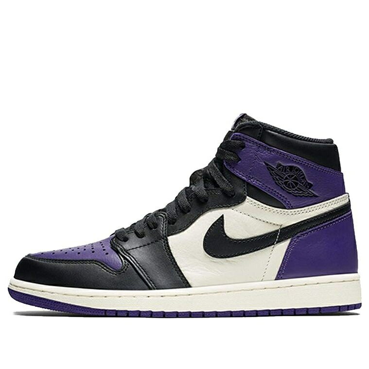 ナイキ ジョーダン 御機嫌 厚地の外套 紫 パープル 黒いこと 黒いこと \u0027COURT PURPLE\u0027 スニーカー メンズ JORDAN AIR 1 RETRO HIGH OG 555088-501 / COURT PURPLE BLACK SAIL