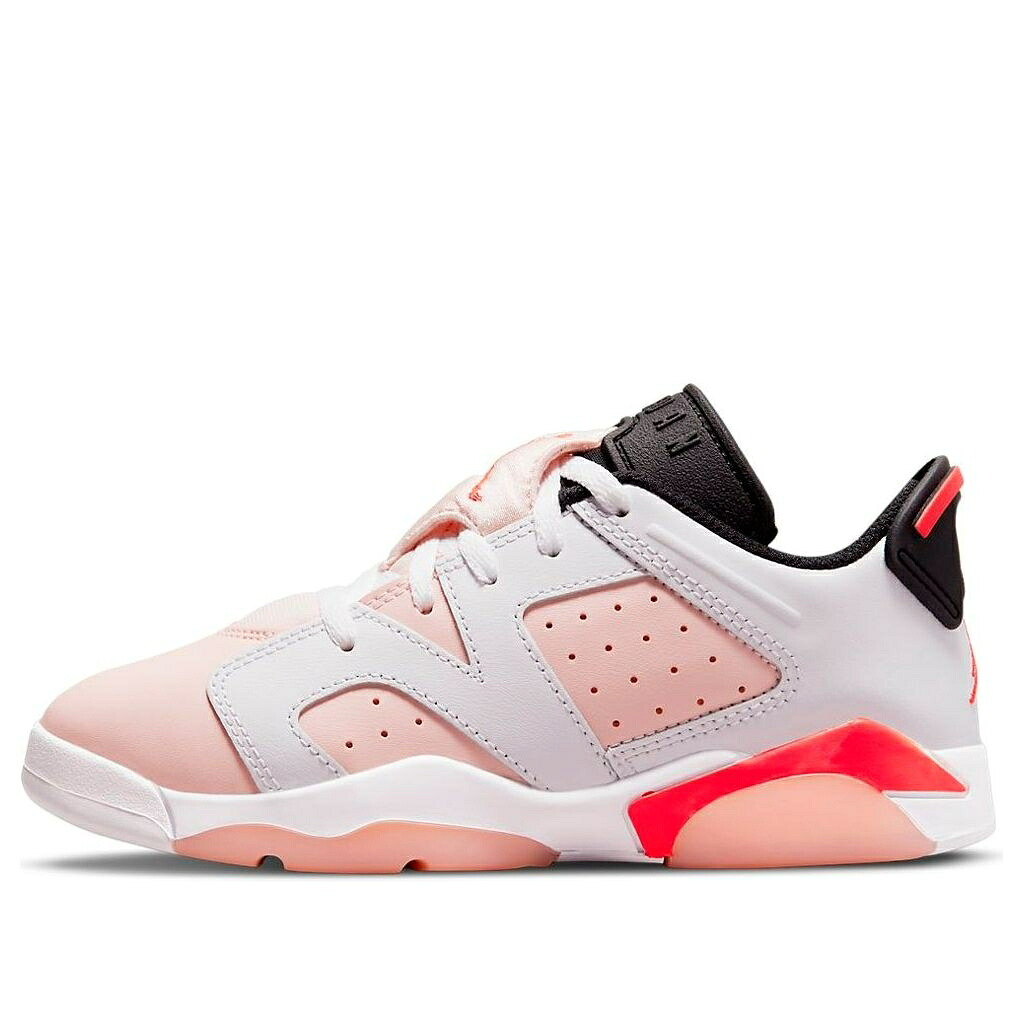 ナイキ ジョーダン 白色 ホワイト ピンク 黒色 ブラック 'ATMOSPHERE' ジュニア キッズ JORDAN (PS) AIR 6 RETRO LOW DV3528-102 / WHITE PINK BLACK ベビー マタニティ スニーカー