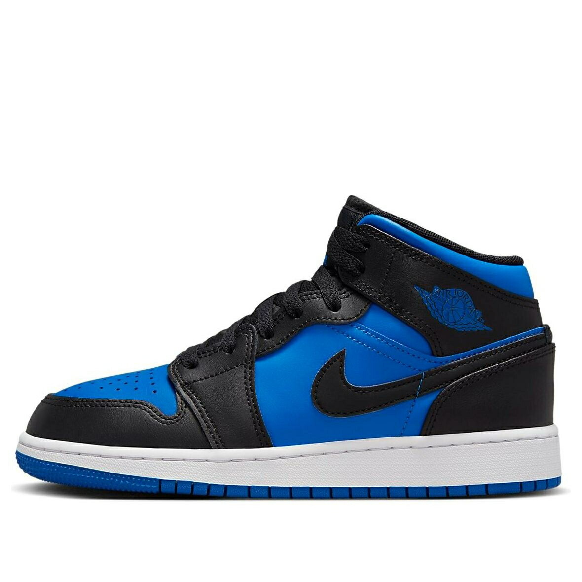 ナイキ ジョーダン ミッド 黒色 ブラック 青色 ブルー BLACK BLUE ジュニア キッズ JORDAN (GS) AIR 1 MID ROYAL DQ8423-042 / BLACK BLUE ベビー マタニティ スニーカー