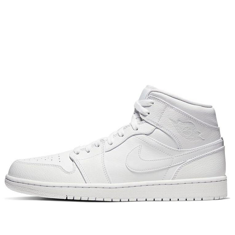ナイキ ジョーダン ミッド 白色 ホワイト WHITE スニーカー メンズ JORDAN AIR 1 MID 554724-126 / WHITE