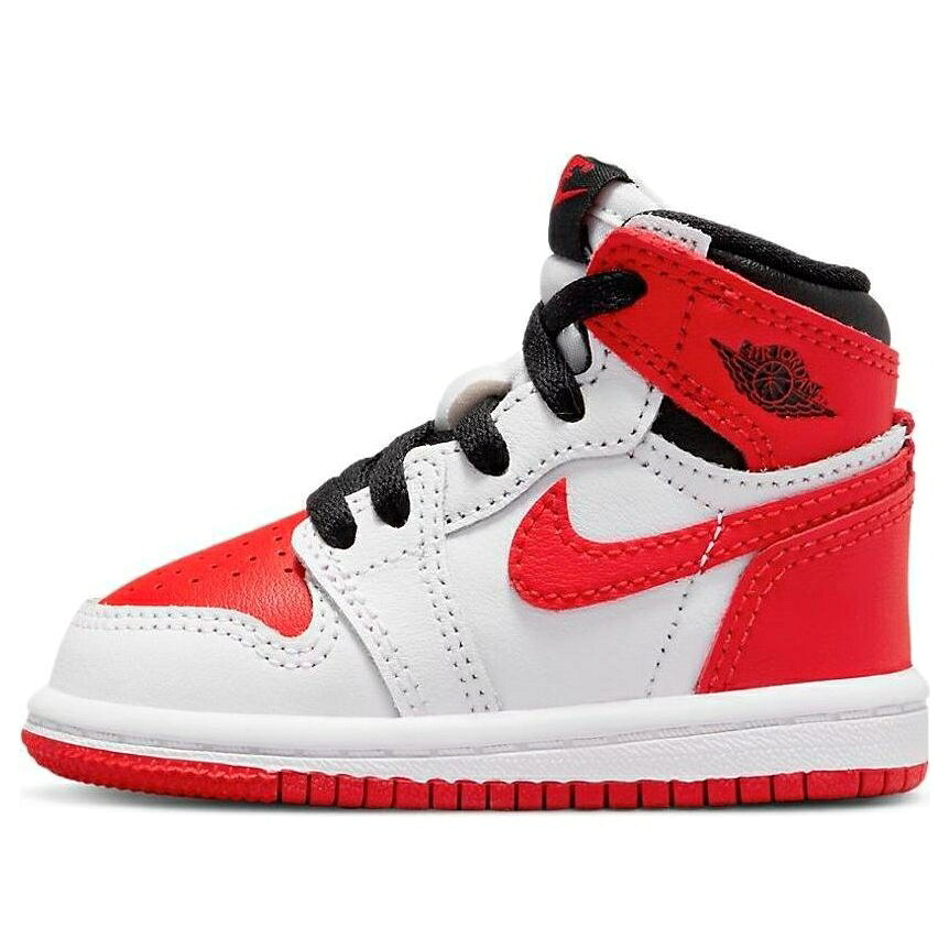 ナイキ ジョーダン ハイ 白色 ホワイト 赤 レッド 黒色 ブラック 'HERITAGE' ベビー JORDAN (TD) AIR 1 RETRO HIGH OG AQ2665-161 / WHITE UNIVERSITY RED BLACK｜スニケス