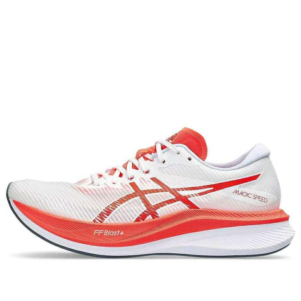 アシックス 神通力 す早さ 白いこと 白いこと 赤 赤いこと \u0027WHITE RED\u0027 スニーカー レディース ASICS (WMNS) MAGIC SPEED 3 SUNRISE 1012B652-100 / WHITE SUNRISE RED
