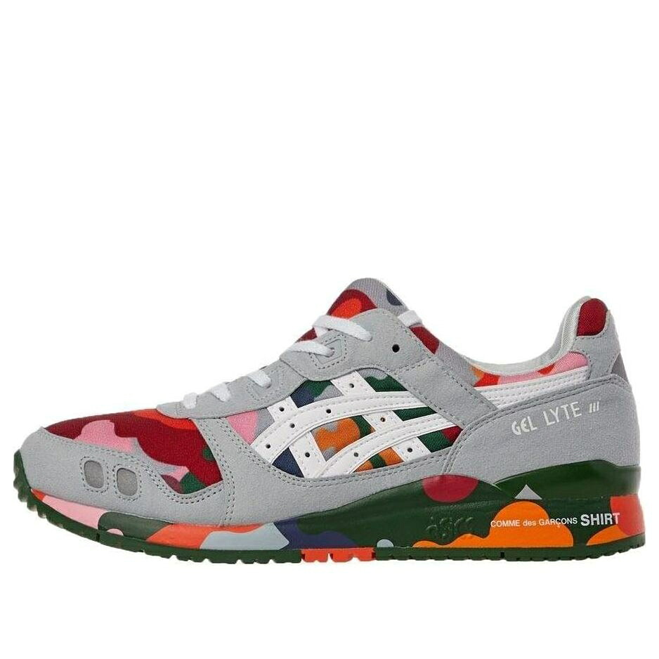アシックス ゲルライト 赤 レッド 灰色 グレー コムデギャルソン 'GREY MULTICOLOR' スニーカー メンズ ASICS X COMME DES GARCONS SHIRT GEL-LYTE 3 RED W28601 / GREY RED MULTICOLOR