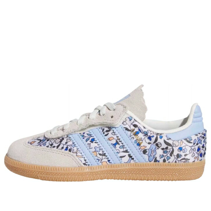 アディダス サンバ 白色 ホワイト 青色 ブルー 'BLUE GUM' ジュニア キッズ ADIDAS (PS) X LIBERTY LONDON SAMBA OFF WHITE JP8079 / BLUE OFF WHITE GUM ベビー マタニティ スニーカー