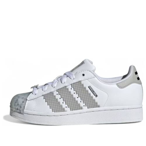 アディダス スーパースター 白色 ホワイト 灰色 グレー コア 黒色 ブラック 'CLOUD GREY' ジュニア キッズ ADIDAS (GS) X MINECRAFT SUPERSTAR II WHITE JP8082 / CLOUD WHITE GREY TWO CORE BLACK ベビー マタニティ