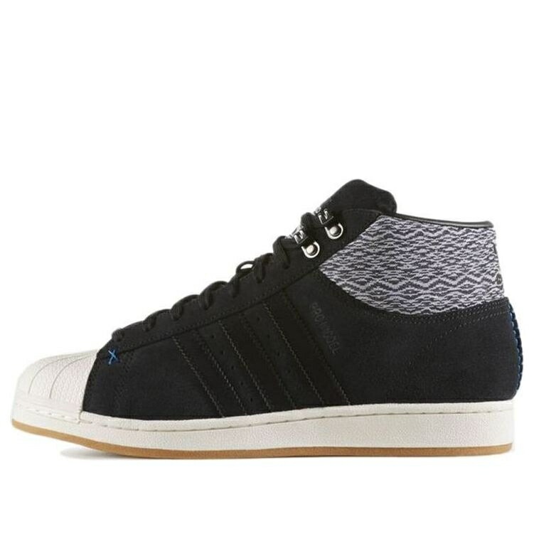 アディダス プロ スニーカー 運動靴 黒色 ブラック 白色 ホワイト プロモデル CORE WHITE スニーカー メンズ ADIDAS PRO MODEL BT SHOES BLACK OFF AQ8159 / BLACK WHITE