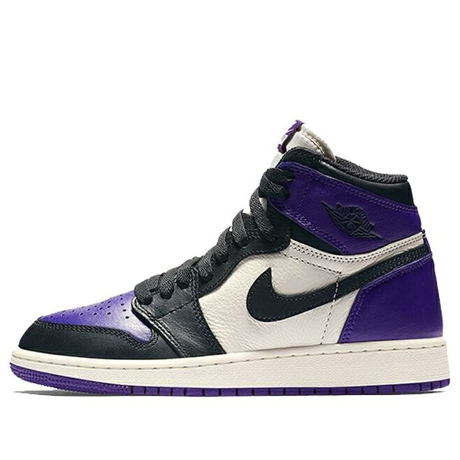ナイキ ジョーダン ご機嫌 厚地の外套 紫 パープル 黒いこと 黒いこと \u0027COURT PURPLE\u0027 お坊っちゃん キッズ JORDAN (GS) AIR 1 RETRO HIGH OG 575441-501 / COURT PURPLE SAIL BLACK もの言う花 マタニティ スニーカー