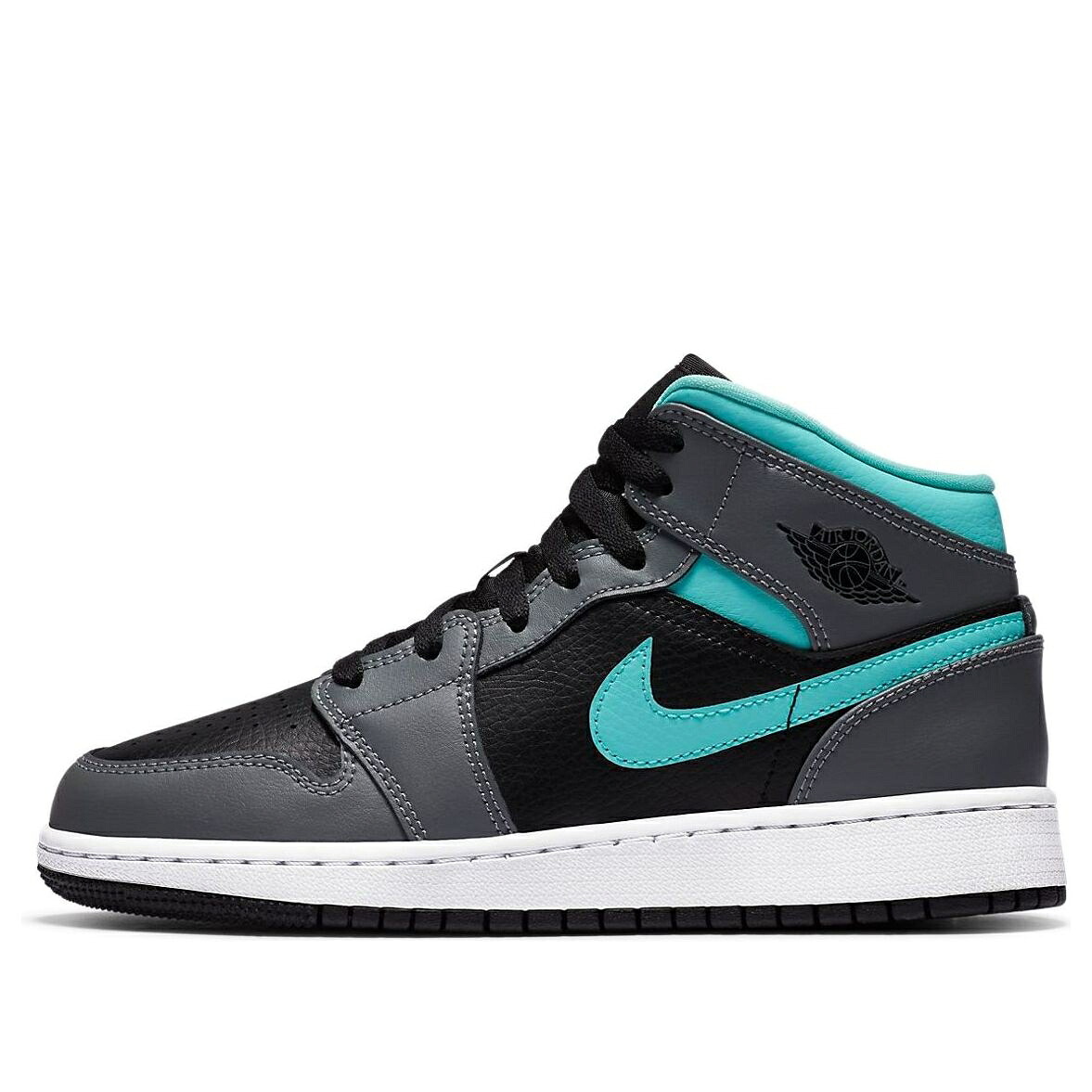 ナイキ ジョーダン ミッド 灰色 グレー 'GREY AQUA' ジュニア キッズ JORDAN (GS) AIR 1 MID 554725-063 / GREY ベビー マタニティ スニーカー|スニケス