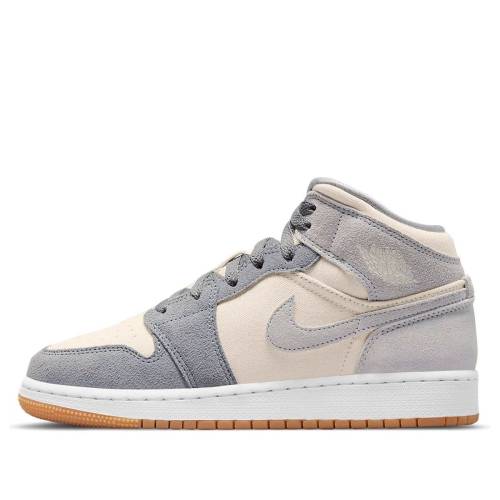 ナイキ ジョーダン ミッド 白色 ホワイト 灰色 グレー COCONUT GREY ジュニア キッズ JORDAN (GS) AIR 1 MID SE MILK PARTICLE DN4346-100 / WHITE GREY ベビー マタニティ スニーカー