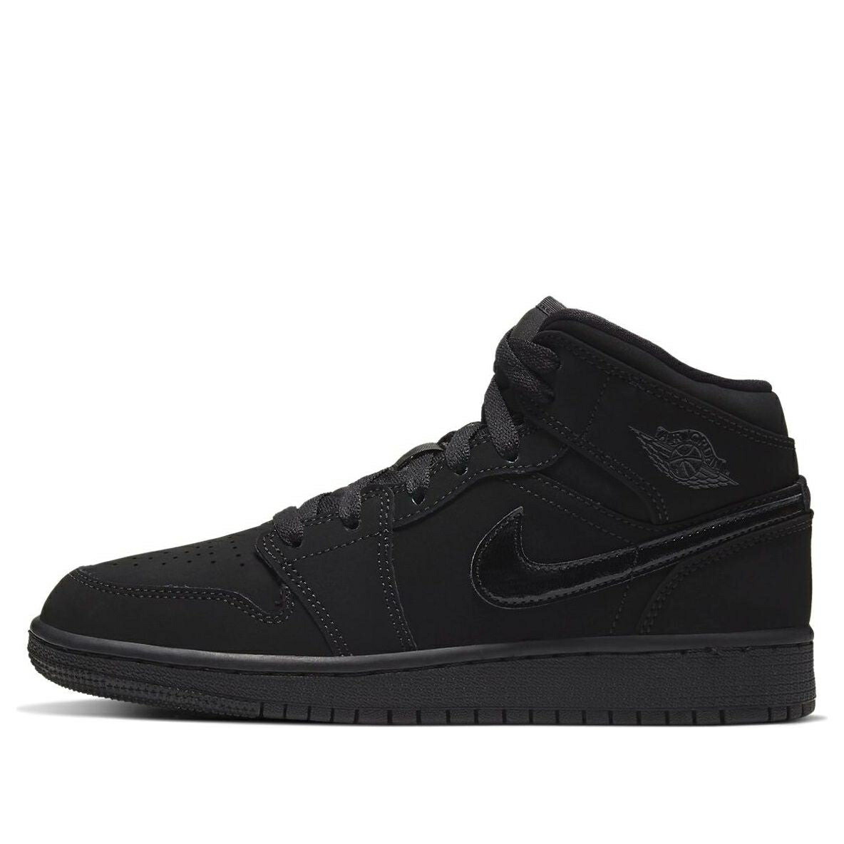 ナイキ ジョーダン ミッド 黒色 ブラック TRIPLE BLACK ジュニア キッズ JORDAN (GS) AIR 1 MID 554725-056 / BLACK ベビー マタニティ スニーカー