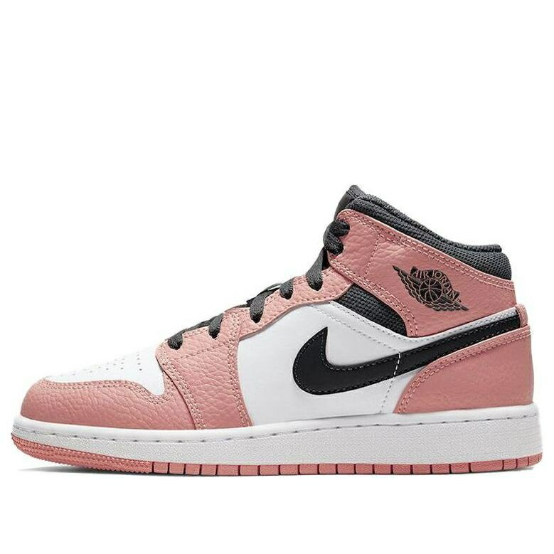 ナイキ ジョーダン ミッド ピンク 灰色 グレー PINK QUARTZ ジュニア キッズ JORDAN (GS) AIR 1 MID 555112-603 / PINK QUARTZ DARK SMOKE GREY ベビー マタニティ スニーカー