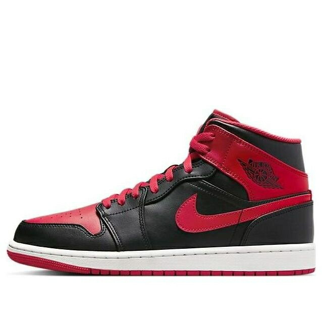 ナイキ ジョーダン ミッド 黒色 ブラック 赤 レッド ALTERNATE 2022 スニーカー メンズ JORDAN AIR 1 MID BRED DQ8426-060 / BLACK RED