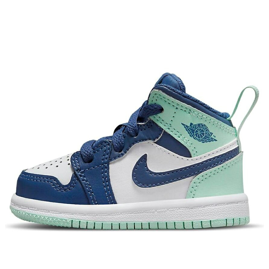 ナイキ ジョーダン ミッド 青色 ブルー 白色 ホワイト 'BLUE MINT' ベビー JORDAN (TD) AIR 1 MID 640735-413 / BLUE WHITE