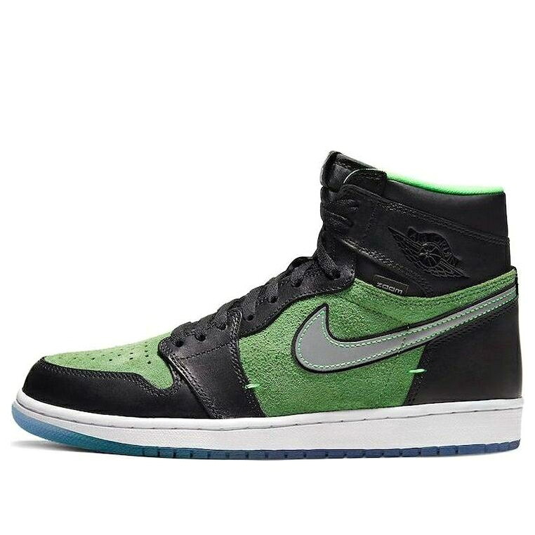 ナイキ ジョーダン ご機嫌 望遠レンズ 黒いこと 黒いこと 緑 緑であること \u0027ZEN GREEN\u0027 スニーカー メンズ JORDAN AIR 1 HIGH ZOOM CK6637-002 / BLACK TOMATILLO RAGE GREEN