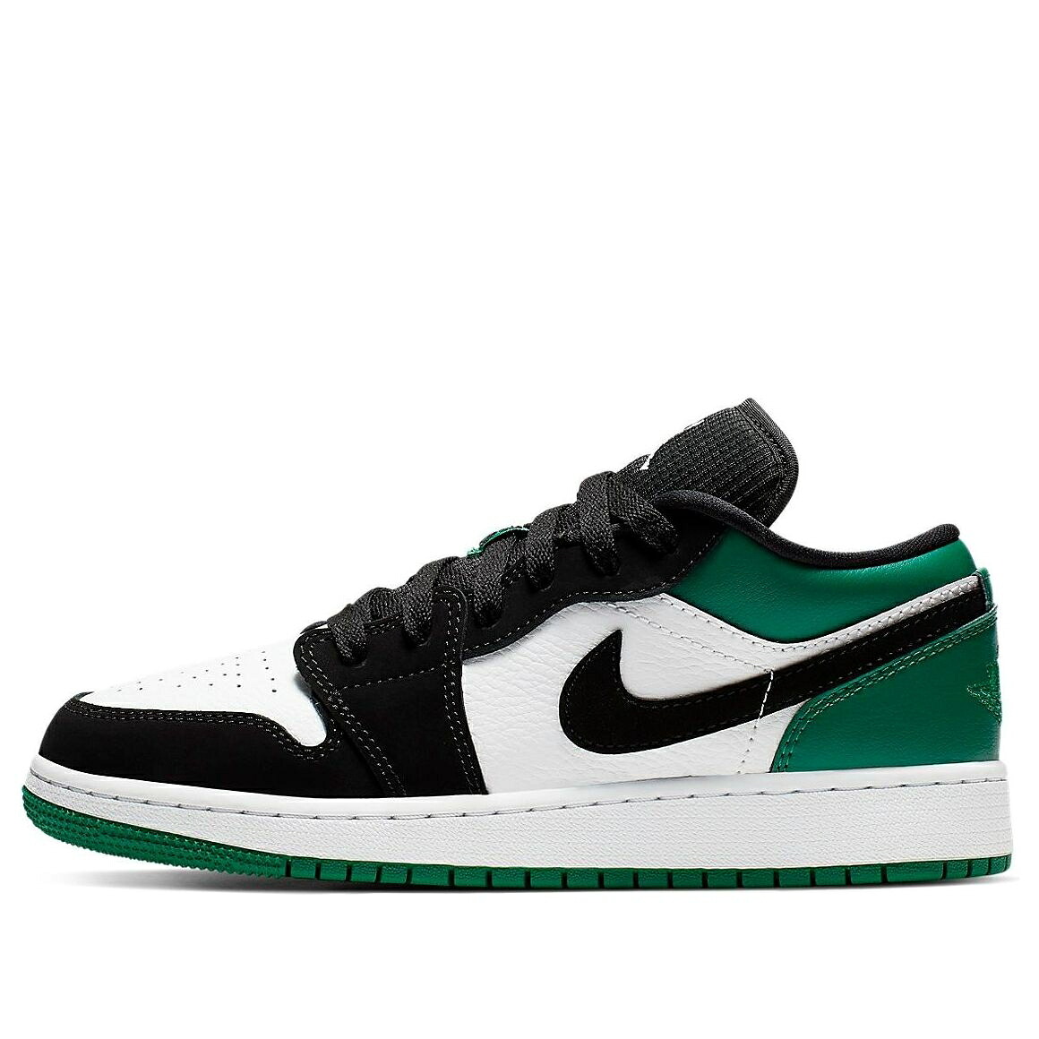 ナイキ ジョーダン 白色 ホワイト 黒色 ブラック 緑 グリーン 'MYSTIC GREEN' ジュニア キッズ JORDAN (GS) AIR 1 LOW 553560-113 / WHITE BLACK MYSTIC GREEN HYPER ベビー マタニティ スニーカー｜スニケス