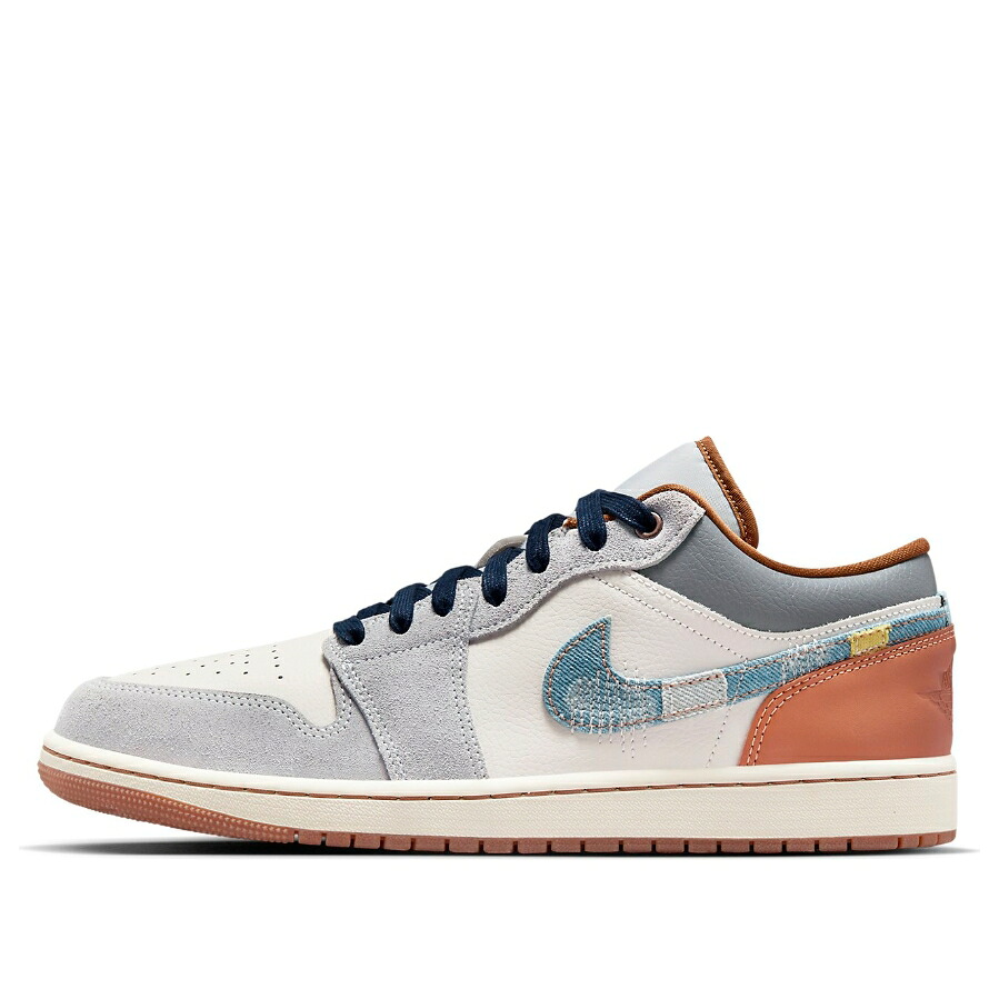 ナイキ ジョーダン デニム 茶色 ブラウン 'PHANTOM SWOOSH' スニーカー メンズ JORDAN AIR 1 LOW SE REPAIRED DENIM FZ5042-041 / PHANTOM COCONUT MILK AMBER BROWN