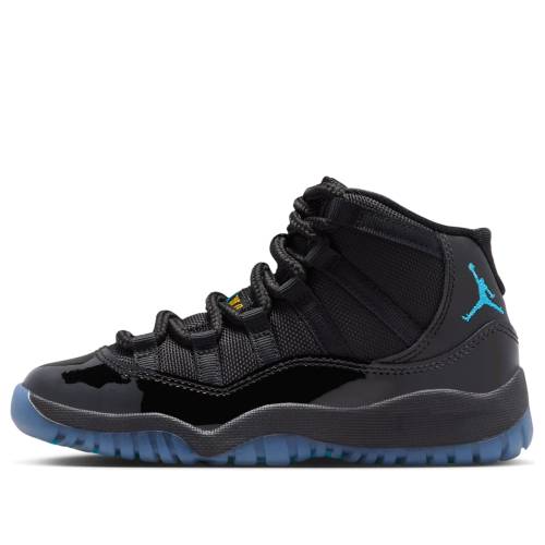 ナイキ ジョーダン 黒色 ブラック 青色 ブルー 'GAMMA BLUE' ジュニア キッズ JORDAN (PS) AIR 11 RETRO 2025 378039-047 / BLACK GAMMA BLUE VARSITY MAIZE ベビー マタニティ スニーカー