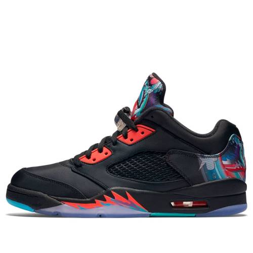 ナイキ ジョーダン 黒色 ブラック クリムゾン 'CHINESE 2016' スニーカー メンズ JORDAN AIR 5 RETRO LOW NEW YEAR 840475-060 / BLACK BLACK BRIGHT CRIMSON HYPER
