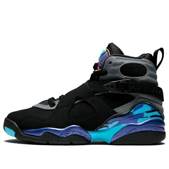 ナイキ ジョーダン AQUA ジュニア キッズ JORDAN (GS) AIR 8 RETRO 2015 305368-025 / BLCK TR RD FLNT GRY BRGHT CNCR ベビー マタニティ スニーカー
