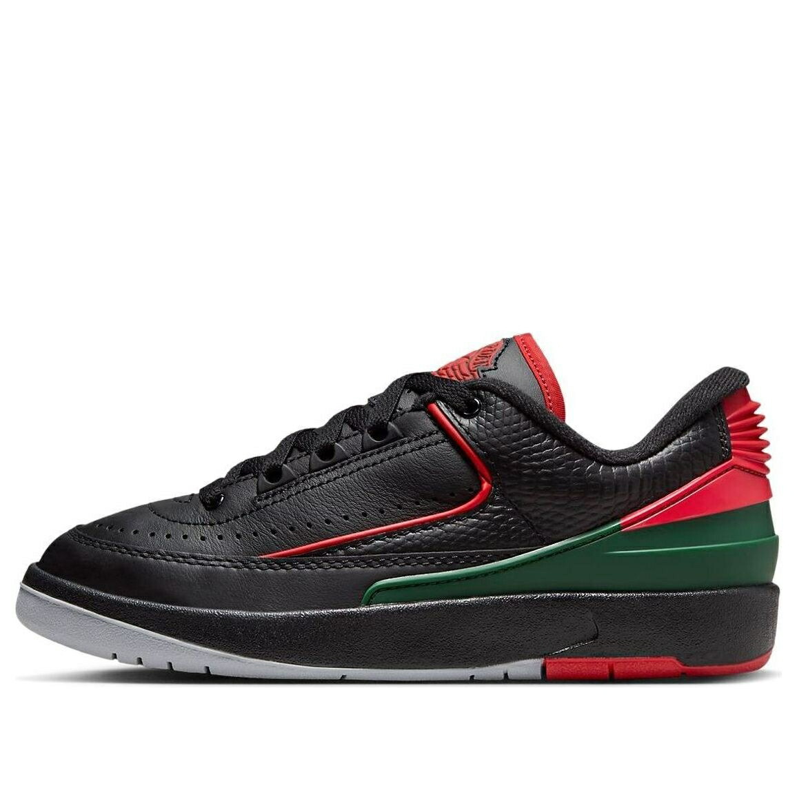 ナイキ ジョーダン 黒色 ブラック 灰色 シメント グレー ファイア 赤 レッド 'ORIGINS' ジュニア キッズ JORDAN (GS) AIR 2 LOW FJ6869-006 / BLACK FIR CEMENT GREY FIRE RED ベビー マタニティ スニーカー