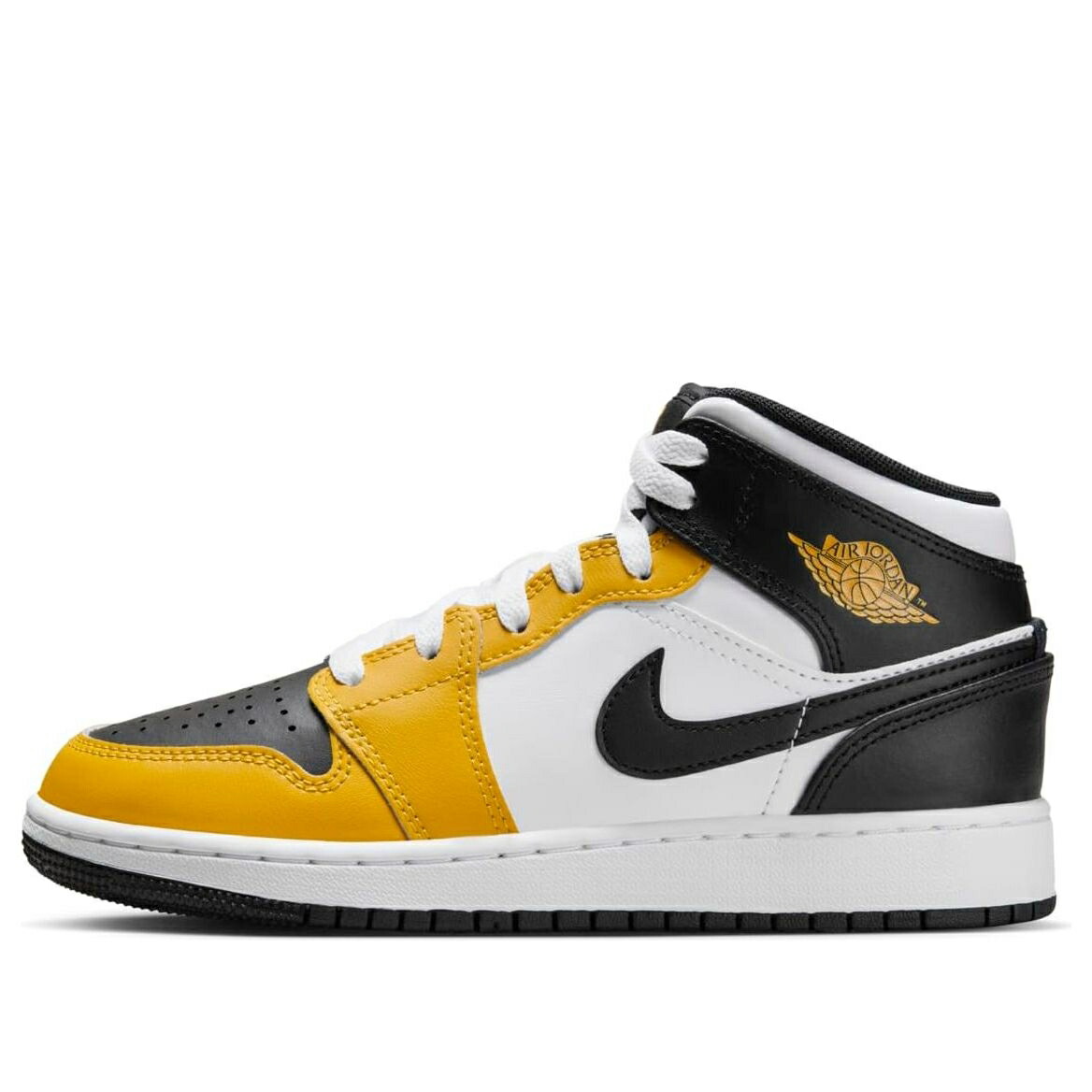 ナイキ ジョーダン ミッド 黄色 イエロー 黒色 ブラック 白色 ホワイト 'YELLOW OCHRE' ジュニア キッズ JORDAN (GS) AIR 1 MID DQ8423-701 / YELLOW OCHRE BLACK WHITE YELLOW ベビー マタニティ スニーカー