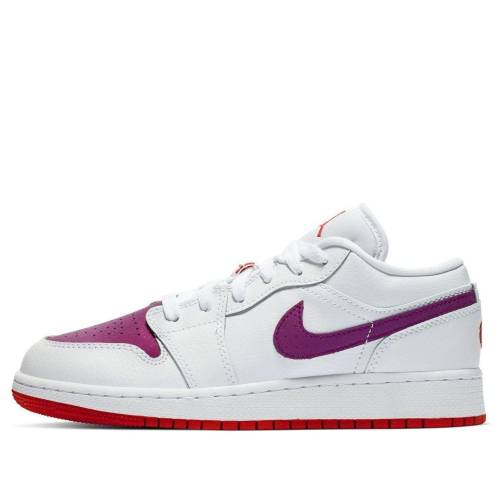 ナイキ ジョーダン 白いこと 白いこと 混雑時 サクラ色 \u0027WHITE BERRY\u0027 お坊っちゃん キッズ JORDAN (GS) AIR 1 LOW 554723-161 / WHITE TRUE BERRY RUSH PINK もの言う花 マタニティ スニーカー
