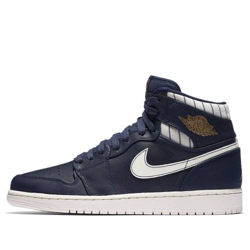 ナイキ ジョーダン ご機嫌 青味 青み \u0027JETER\u0027 スニーカー メンズ JORDAN AIR 1 RETRO HIGH 715854-402 / BLUE