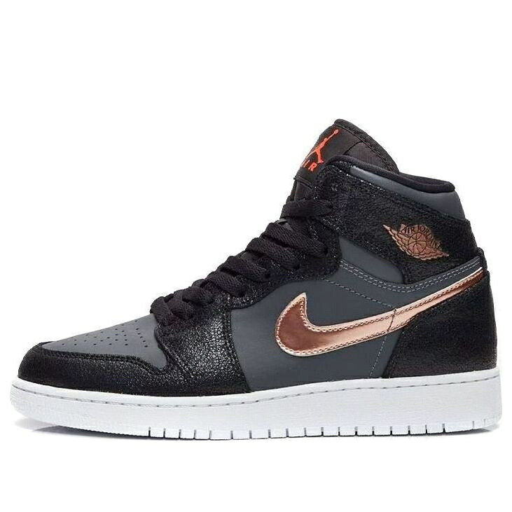 ナイキ ジョーダン ハイ 赤 レッド 黒色 ブラック 'BLACK BRONZE' ジュニア キッズ JORDAN (GS) AIR 1 RETRO HIGH METALLIC RED 705300-006 / BLACK ベビー マタニティ スニーカー｜スニケス
