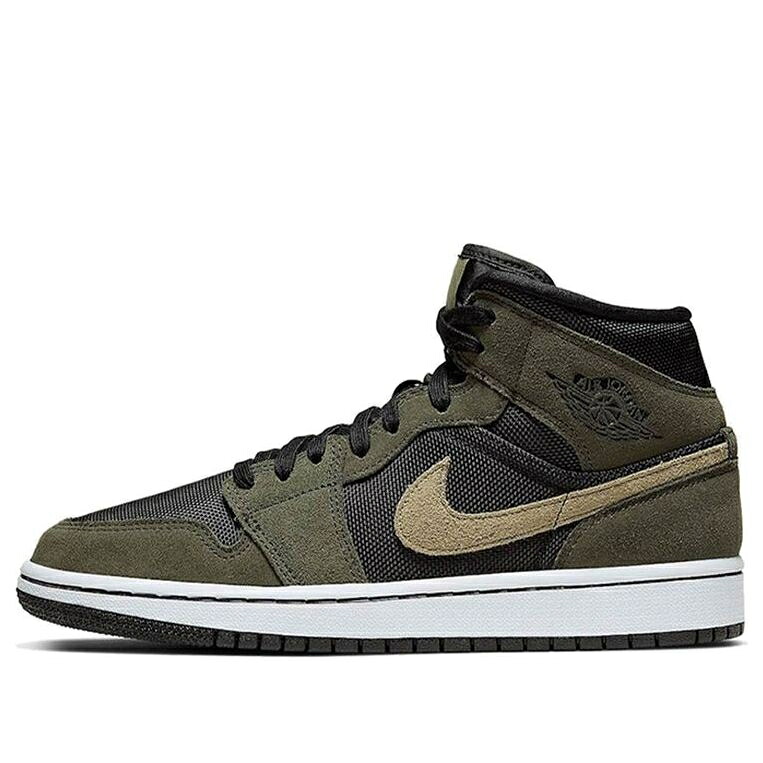 ナイキ ジョーダン ミッド 黒色 ブラック 'OLIVE' スニーカー レディース JORDAN (WMNS) AIR 1 MID BQ6472-030 / BLACK TROOPER SEQUOIA|スニケス
