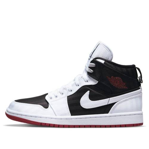 ナイキ ジョーダン ミッド 黒いこと 黒いこと 白いこと 白いこと 赤 赤いこと \u0027WHITE RED\u0027 スニーカー レディース JORDAN (WMNS) AIR 1 MID SE UTILITY BLACK GYM DD9338-016 / BLACK WHITE GYM RED