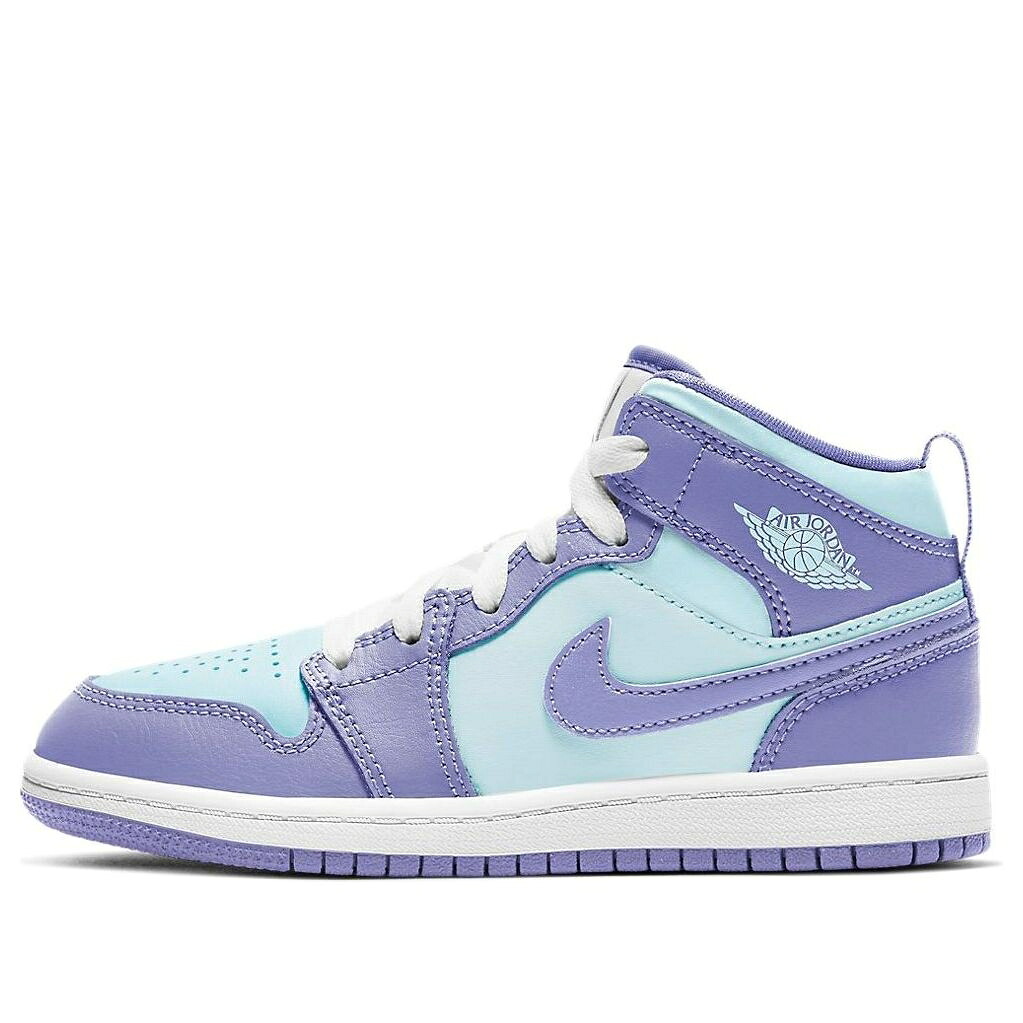 ナイキ ジョーダン ミッド 紫 パープル 緑 グリーン 'PURPLE BLUE' ジュニア キッズ JORDAN (PS) AIR 1 MID PULSE GLACIER 640734-500 / PURPLE GREEN ベビー マタニティ スニーカー|スニケス