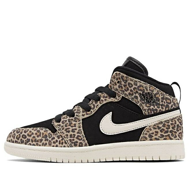 ナイキ ジョーダン ミッド 黒色 ブラック 'CHEETAH' ジュニア キッズ JORDAN (PS) AIR 1 MID SE BQ6932-021 / BLACK ベビー マタニティ スニーカー