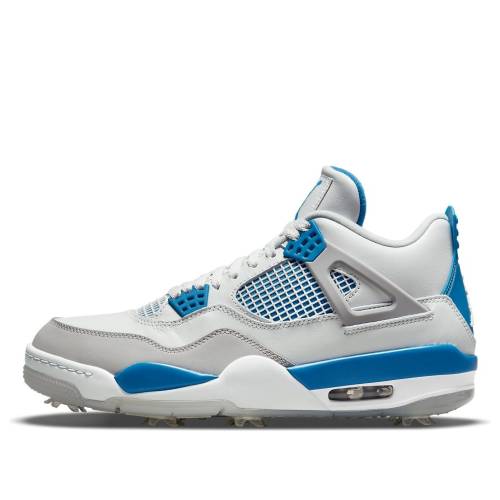 ナイキ ジョーダン ゴルフ 白色 ホワイト 灰色 グレー 黒色 ブラック MILITARY BLUE スニーカー メンズ JORDAN AIR 4 GOLF CU9981-101 / WHITE NEUTRAL GREY BLACK