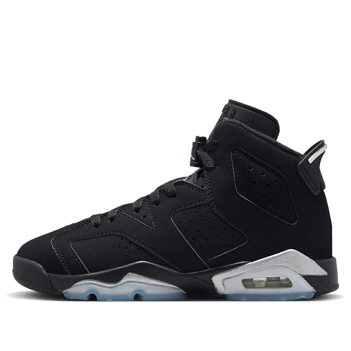 ナイキ ジョーダン 黒いこと 黒いこと \u0027CHROME\u0027 お坊っちゃん キッズ JORDAN (GS) AIR 6 RETRO DX2835-001 / BLACK もの言う花 マタニティ スニーカー