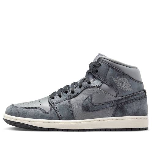 ナイキ ジョーダン ミッド 薄墨色 薄墨色 \u0027DISTRESSED GREY\u0027 スニーカー レディース JORDAN (WMNS) AIR 1 MID SMOKE FJ3448-001 / SMOKE GREY OFF NOIR SAIL