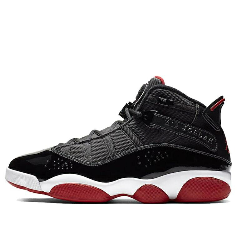 ナイキ ジョーダン リング 黒色 ブラック 'BLACK RED' スニーカー メンズ JORDAN AIR 6 RINGS VARSITY 322992-062 / BLACK｜スニケス