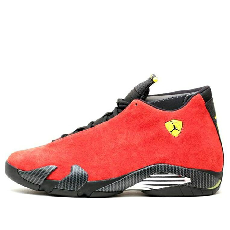 ナイキ ジョーダン 'FERRARI' スニーカー メンズ JORDAN AIR 14 RETRO 654459-670 / CHLLNG RD BLCK VBRNT YLLW ANTH｜スニケス 102,190円