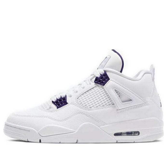 ナイキ ジョーダン 白いこと 白いこと 厚地の外套 紫 パープル \u0027PURPLE METALLIC\u0027 スニーカー メンズ JORDAN AIR 4 RETRO CT8527-115 / WHITE COURT PURPLE METALLIC