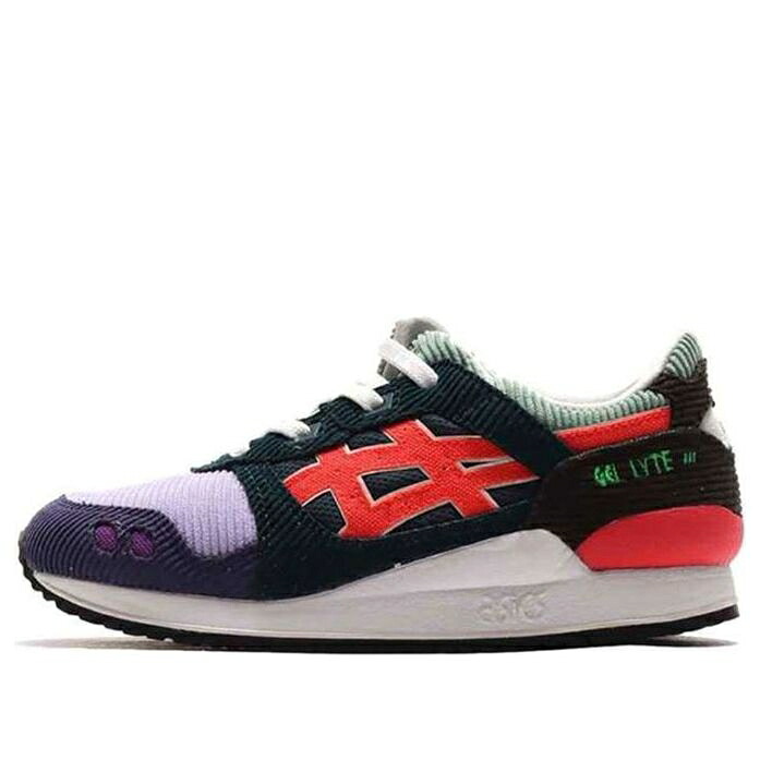アシックス ゲルライト 黒色 ブラック 紫 パープル 灰色 グレー 'CORDUROY' ジュニア キッズ ASICS (PS) X ATMOS SEAN WOTHERSPOON GEL-LYTE 3 1204A018-000 / BLACK PURPLE GREY ベビー マタニティ スニーカー|スニケス