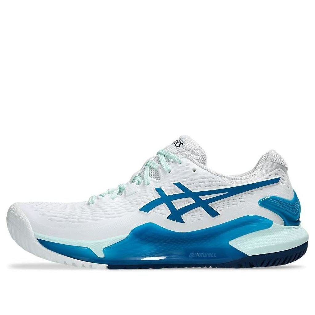 アシックス 白色 ホワイト 青色 ブルー WHITE BLUE スニーカー レディース ASICS (WMNS) GEL-RESOLUTION 9 TEAL 1042A208-102 / WHITE TEAL BLUE