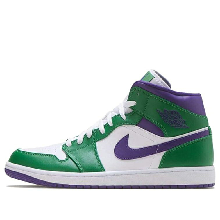 ナイキ ジョーダン ミッド 厚地の外套 紫 パープル 白いこと 白いこと \u0027INCREDIBLE HULK\u0027 スニーカー メンズ JORDAN AIR 1 MID 554724-300 / ALOE VERDE COURT PURPLE WHITE