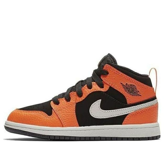 ナイキ ジョーダン ミッド 黒色 ブラック BLACK CONE ジュニア キッズ JORDAN (PS) AIR 1 MID 640734-062 / BLACK CONE LIGHT BONE ベビー マタニティ スニーカー