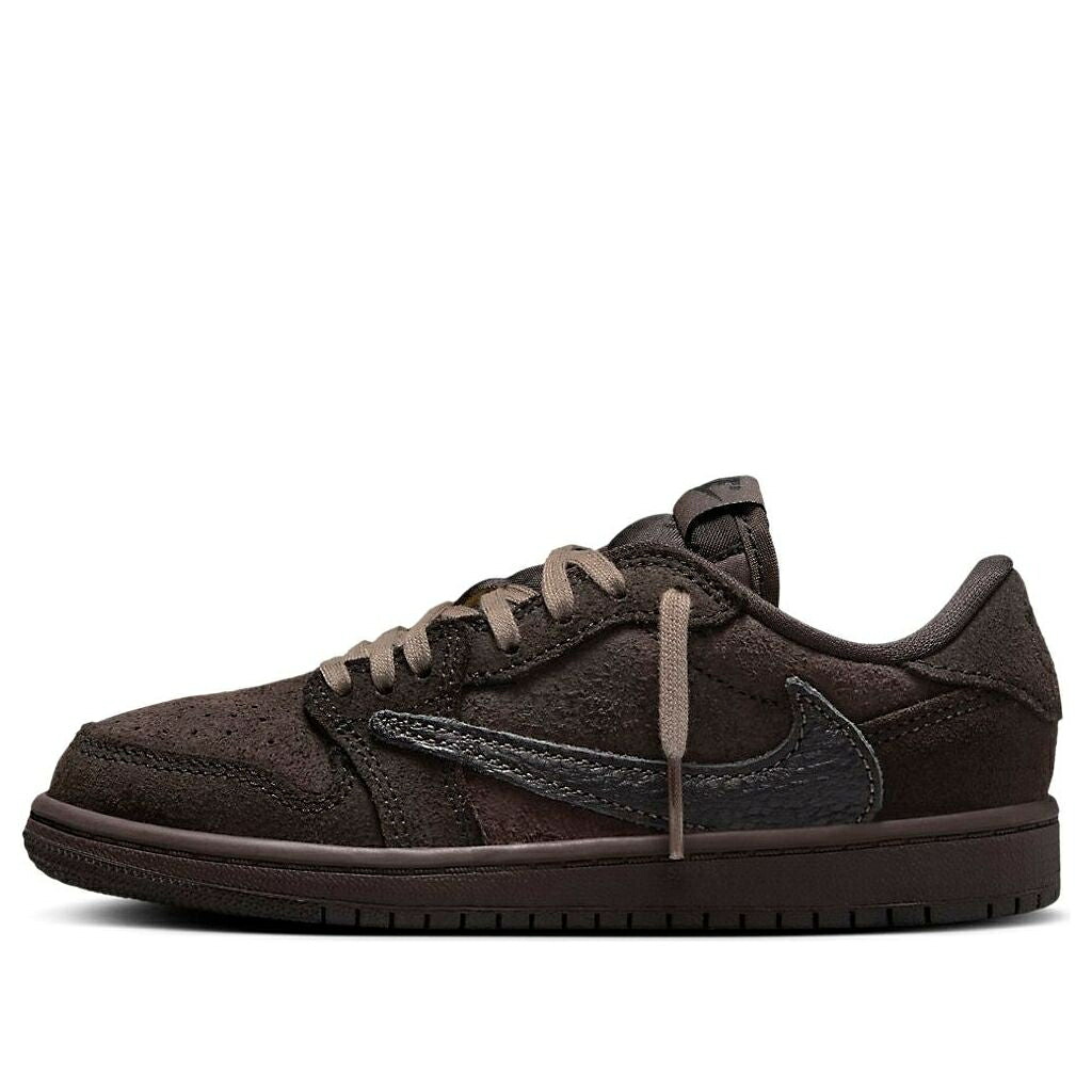 ナイキ ジョーダン 黒いこと 黒いこと 赤銅色 赤銅色 トラヴィススコット \u0027VELVET BROWN\u0027 お坊っちゃん キッズ JORDAN (なおなお書き) AIR 1 RETRO LOW OG SP X TRAVIS SCOTT DO5442-202 / DARK MOCHA BLACK VELVET BROWN もの言う花 マタニテ