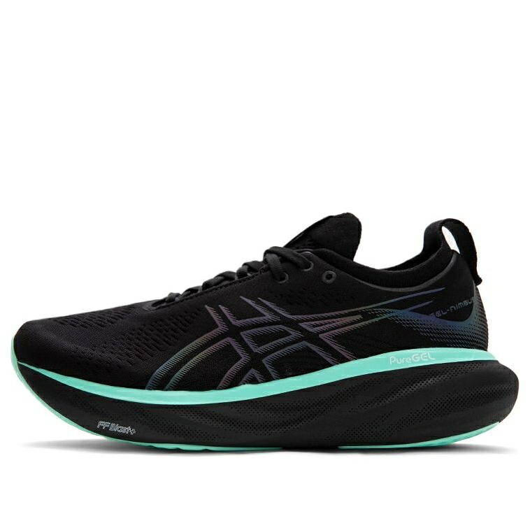 アシックス 黒色 ブラック 緑 グリーン 'BLACK' スニーカー メンズ ASICS GEL-NIMBUS 25 LITE-SHOW 1011B726-001 / BLACK GREEN
