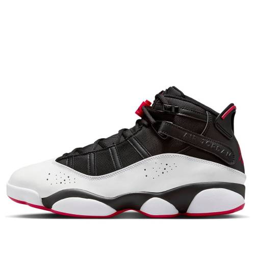 ナイキ ジョーダン リング 黒色 ブラック 赤 レッド 白色 ホワイト 'BLACK RED' スニーカー メンズ JORDAN AIR 6 RINGS VARSITY 322992-067 / BLACK RED WHITE