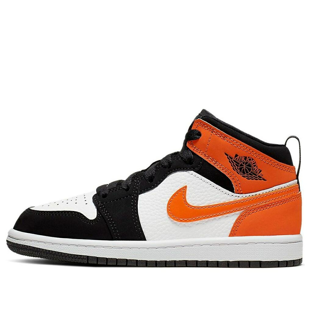 ナイキ ジョーダン ミッド 黒色 ブラック 白色 ホワイト 'SHATTERED BACKBOARD' ジュニア キッズ JORDAN (PS) AIR 1 MID 640734-058 / BLACK STARFISH STARFISH WHITE ベビー マタニティ スニーカー