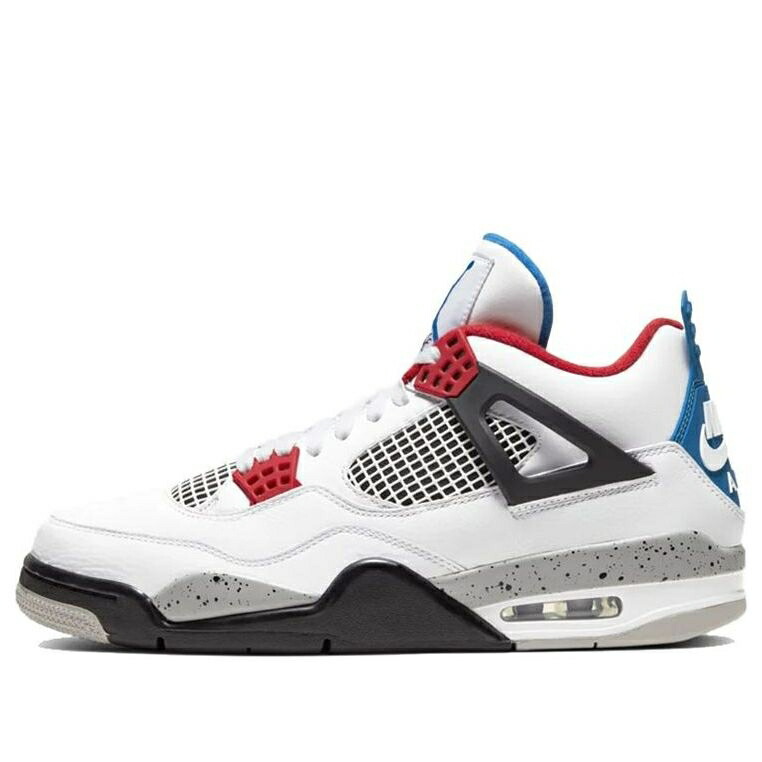 ナイキ ジョーダン 白色 ホワイト 青色 ブルー ファイア 赤 レッド 'WHAT 4' スニーカー メンズ JORDAN AIR 4 RETRO SE THE CI1184-146 / WHITE MILITARY BLUE FIRE RED