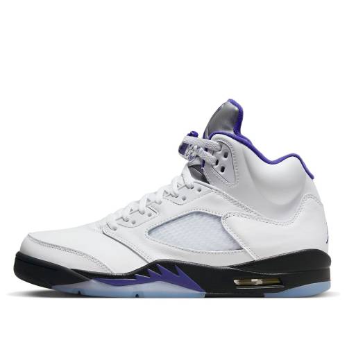 ナイキ ジョーダン 白いこと 白いこと 厚地の外套 紫 パープル \u0027CONCORD\u0027 スニーカー メンズ JORDAN AIR 5 RETRO DD0587-141 / WHITE COURT PURPLE METALLIC